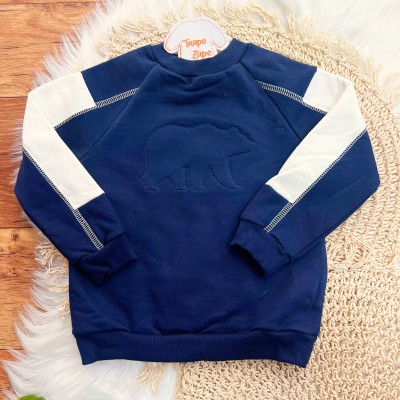 Conj. Blusa Ursão e Calça de Moletom - Marinho